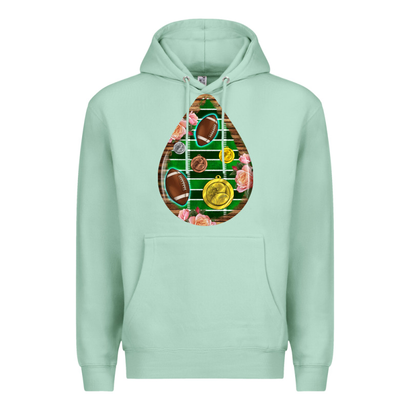 American Football And Western Roses Teardrop Premium Hoodie by BundleAndBundleShop | Teevron