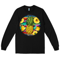 Black pineapple leopard Long Sleeve Tee - BarkalooDesign