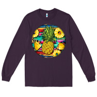 Plum pineapple leopard Long Sleeve Tee - BarkalooDesign