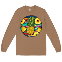 Toasted Coconut pineapple leopard Long Sleeve Tee - BarkalooDesign