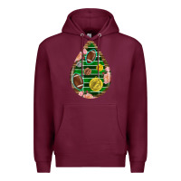 Burgundy american football and western roses teardrop Premium Hoodie - BundleAndBundleShop