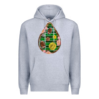 Heather Grey american football and western roses teardrop Premium Hoodie - BundleAndBundleShop