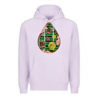 Lilac american football and western roses teardrop Premium Hoodie - BundleAndBundleShop