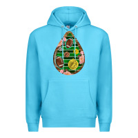 Ocean Blue american football and western roses teardrop Premium Hoodie - BundleAndBundleShop