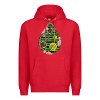 Red american football and western roses teardrop Premium Hoodie - BundleAndBundleShop