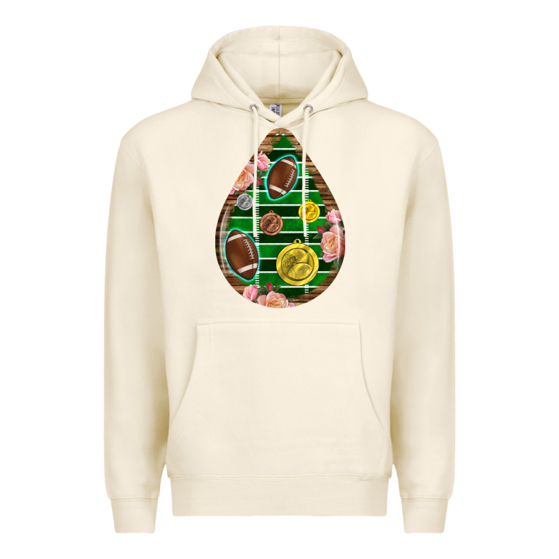 American Football And Western Roses Teardrop Premium Hoodie by BundleAndBundleShop | Teevron