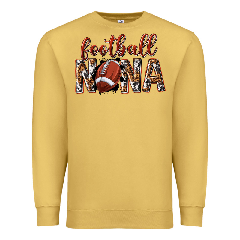 Football Nana With Leopard Premium Sweatshirt by texasbilliewilder | Teevron