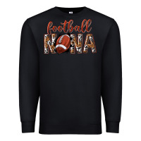 Black football nana with leopard Premium Sweatshirt - texasbilliewilder