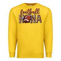 Lemon football nana with leopard Premium Sweatshirt - texasbilliewilder