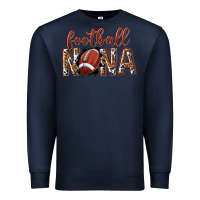 Navy football nana with leopard Premium Sweatshirt - texasbilliewilder