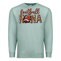 Seafoam football nana with leopard Premium Sweatshirt - texasbilliewilder