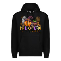 Black halloween vibes Premium Hoodie - AdoDesignShop
