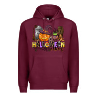 Burgundy halloween vibes Premium Hoodie - AdoDesignShop