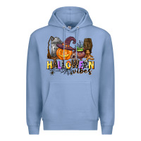 Colony Blue halloween vibes Premium Hoodie - AdoDesignShop