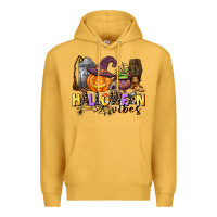 Mustard halloween vibes Premium Hoodie - AdoDesignShop