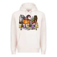 Pale Pink halloween vibes Premium Hoodie - AdoDesignShop