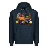 Navy halloween vibes Premium Hoodie - AdoDesignShop
