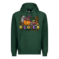 Sports Green halloween vibes Premium Hoodie - AdoDesignShop