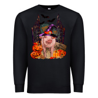 Black Pig halloween Premium Sweatshirt - RanaPortraitStore