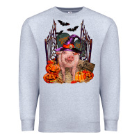 Heather Grey Pig halloween Premium Sweatshirt - RanaPortraitStore