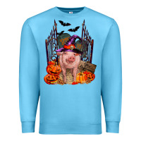 Ocean Blue Pig halloween Premium Sweatshirt - RanaPortraitStore