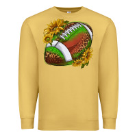 Antique Gold footballwithsunflowers Premium Sweatshirt - texasbilliewilder