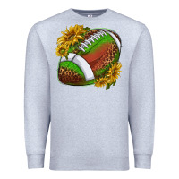 Heather Grey footballwithsunflowers Premium Sweatshirt - texasbilliewilder