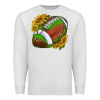 Oatmeal Heather footballwithsunflowers Premium Sweatshirt - texasbilliewilder