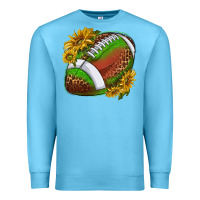 Ocean Blue footballwithsunflowers Premium Sweatshirt - texasbilliewilder