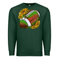 Sports Green footballwithsunflowers Premium Sweatshirt - texasbilliewilder