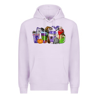 Lilac halloween coffee cups Premium Hoodie - AdoDesignShop