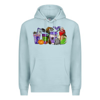 Blue Mist halloween coffee cups Premium Hoodie - AdoDesignShop