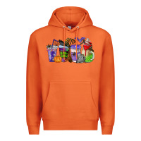 Carrot halloween coffee cups Premium Hoodie - AdoDesignShop