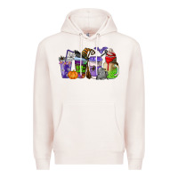 Pale Pink halloween coffee cups Premium Hoodie - AdoDesignShop