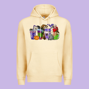 Halloween Coffee Cups Premium Hoodie Designed By Adodesignshop