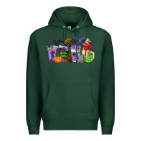 Sports Green halloween coffee cups Premium Hoodie - AdoDesignShop