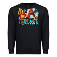 Black a  teacher Premium Sweatshirt - Zillion Design Studio