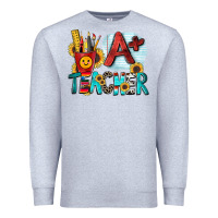 Heather Grey a  teacher Premium Sweatshirt - Zillion Design Studio