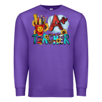Purple a  teacher Premium Sweatshirt - Zillion Design Studio
