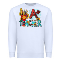 White a  teacher Premium Sweatshirt - Zillion Design Studio