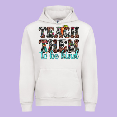 Teach Them To Be Kind Urban Hoodie Designed By Jahusdesignshop