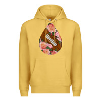 Antique Gold american football and western roses teardrop Premium Hoodie - BundleAndBundleShop