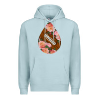 Blue Mist american football and western roses teardrop Premium Hoodie - BundleAndBundleShop