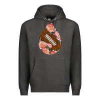 Charcoal Heather american football and western roses teardrop Premium Hoodie - BundleAndBundleShop