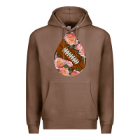 Chestnut american football and western roses teardrop Premium Hoodie - BundleAndBundleShop