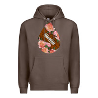 Coffee american football and western roses teardrop Premium Hoodie - BundleAndBundleShop