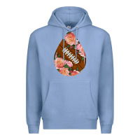 Colony Blue american football and western roses teardrop Premium Hoodie - BundleAndBundleShop