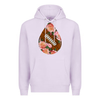 Lilac american football and western roses teardrop Premium Hoodie - BundleAndBundleShop