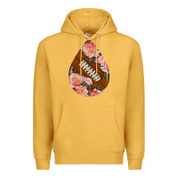 Mustard american football and western roses teardrop Premium Hoodie - BundleAndBundleShop