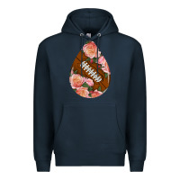 Navy american football and western roses teardrop Premium Hoodie - BundleAndBundleShop